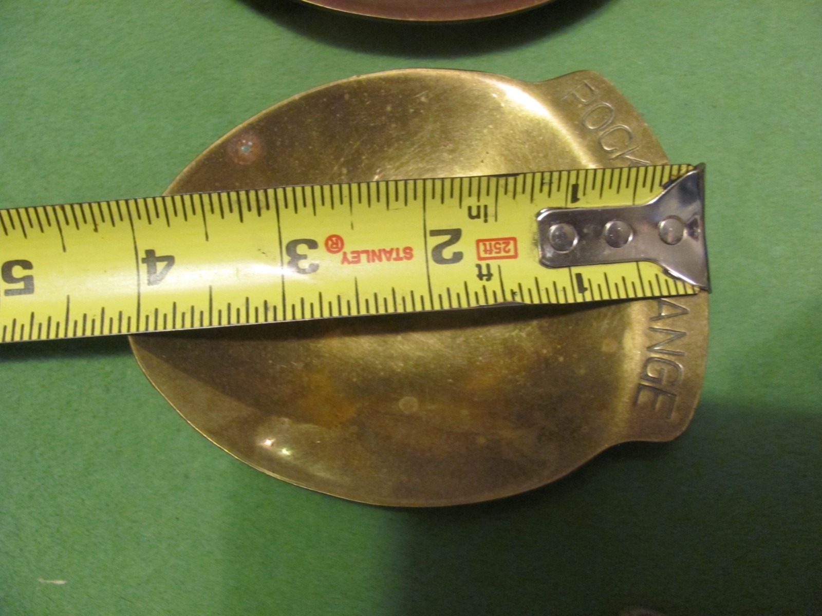 2 Vintage solid Brass Pocket Change Trays Trinket Dish