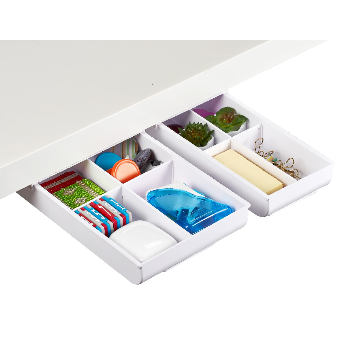 Bostitch Konnect Under Desk Drawer Self-Adhesive Slide Out Storage Organizer 4