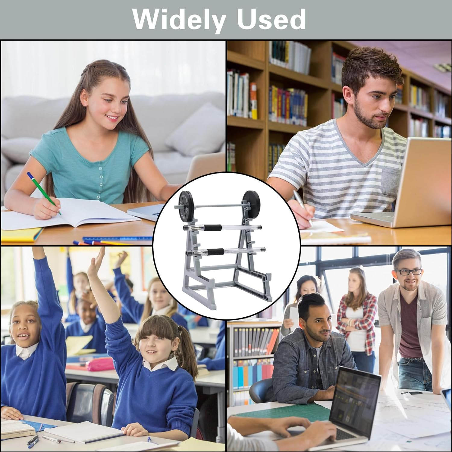 Squat Rack Pen Holder for Desk, Barbell Rack Pen Holder, Gym-Themed Unique Shape