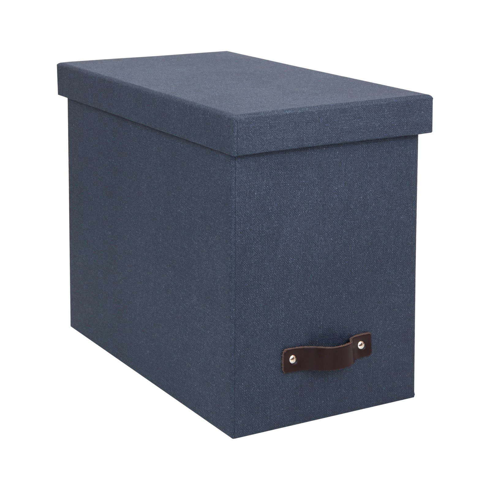 Bigso John Desktop File Box – File Storage Box for Paperwork – Blue