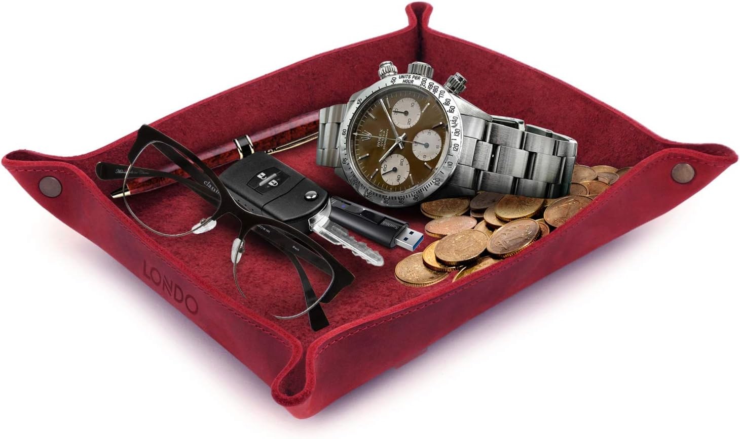 Genuine Leather Tray Organizer Practical Lightweight Water Resistant Computer
