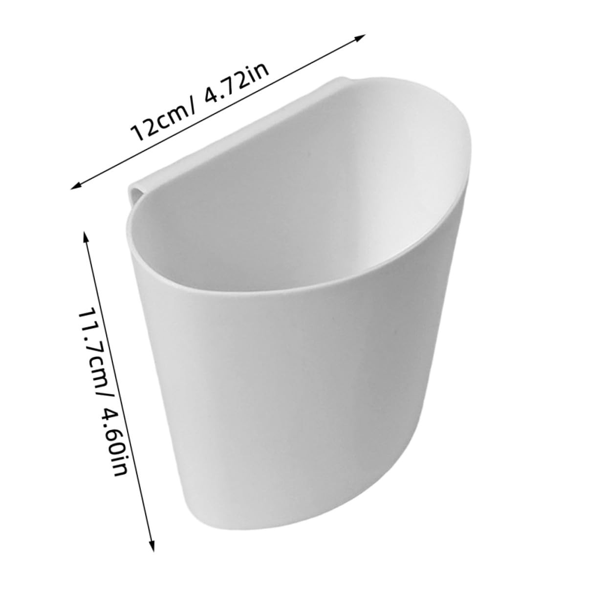 4 PCS White Hanging Cup Holder Utility Rolling Cart Organizer Craft Bucket