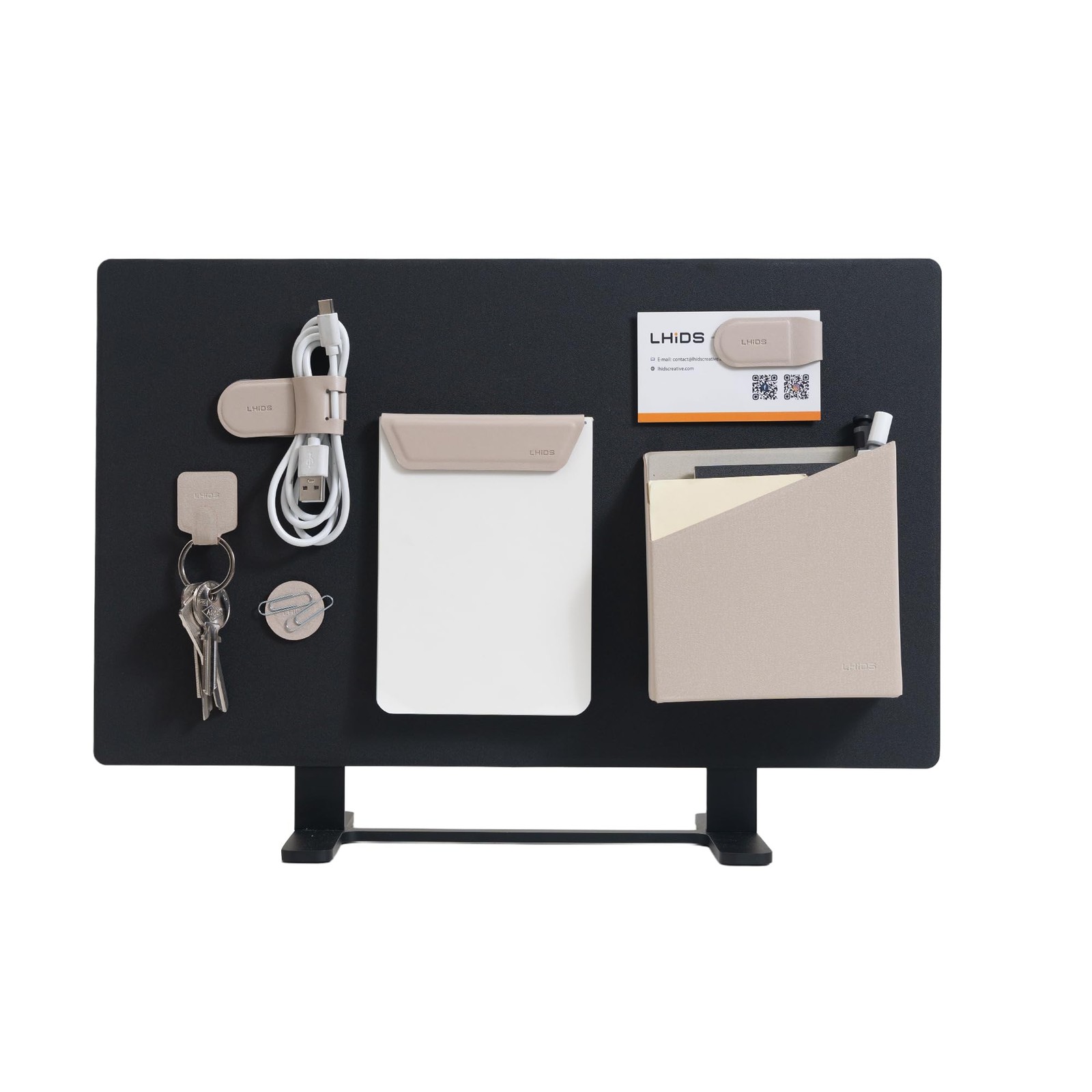 Magnetic Desk Organizer Divider, 16.5″ Metal Desktop Stand with Board, Paper …