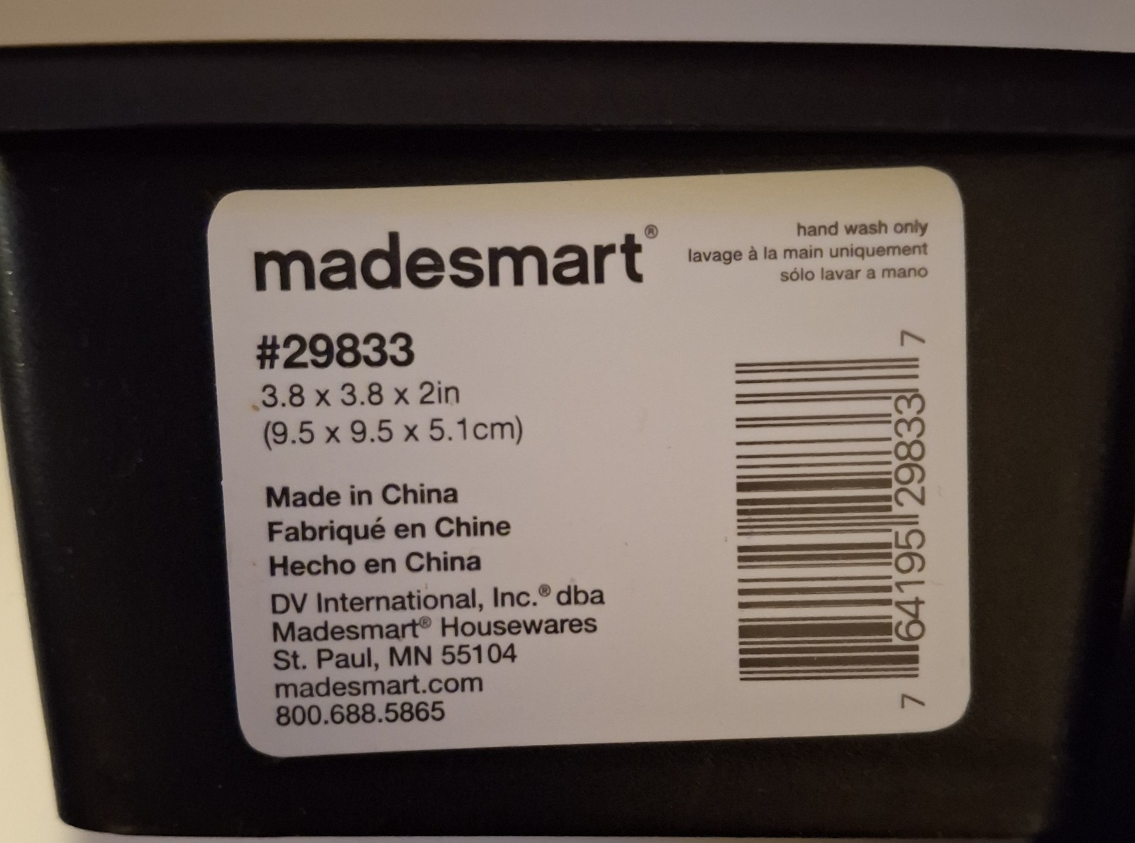 Black Madesmart Drawer Organizer Set Of 3- 1 Md 29866 & 2 Sm 29833