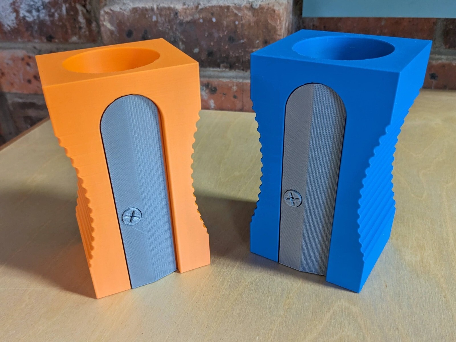Pencil Sharpener Shaped Desk Organizer 2-Pack Multiple Colors Pen Holder