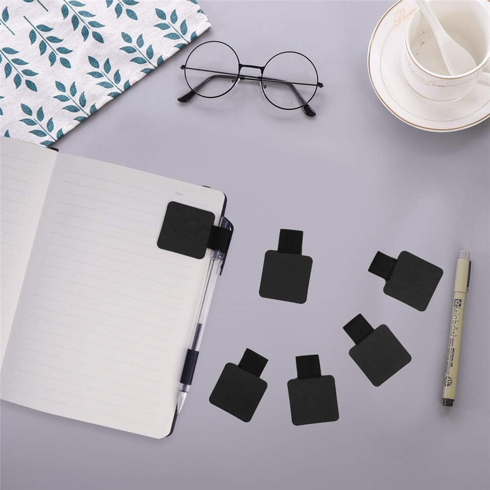 SLSON 12 Pack Notebook Pen Loop Holder Self-Adhesive Pen Holder Pencil Holders E