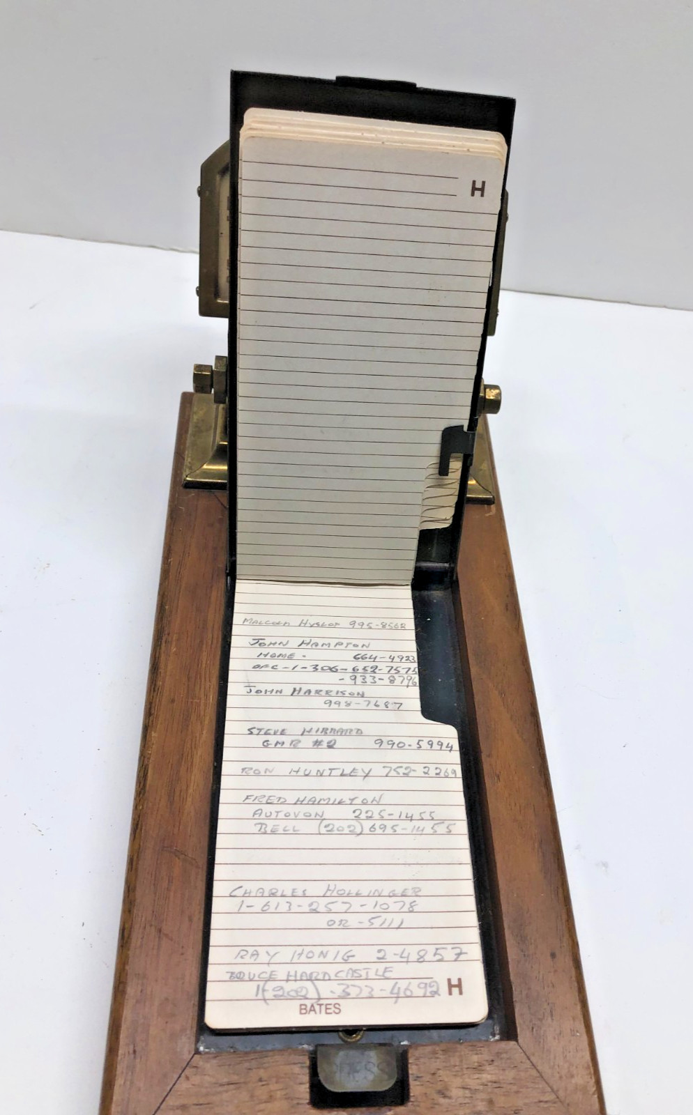 Art Deco Style Clock Rolodex made by New Haven Clock Co. ( Tele-List ) No Res.