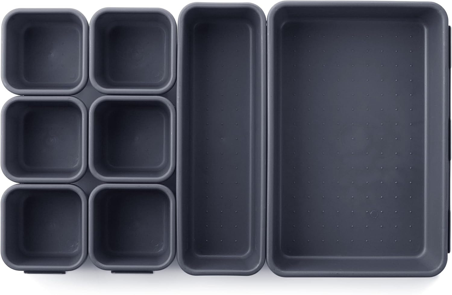 – Interlocking Desk Drawer Organizer, 8 Pcs, Drawer Organizer, Kitchen Drawer Or