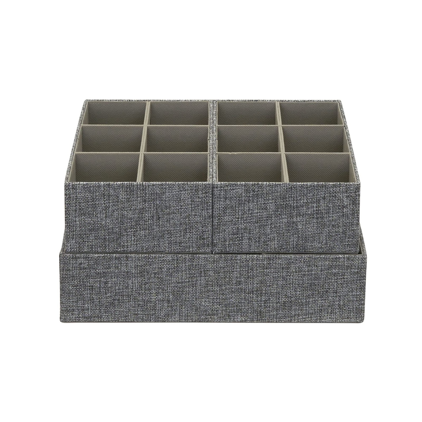 Household Essentials 3 Piece Drawer Organizers Starter Set, Graphite