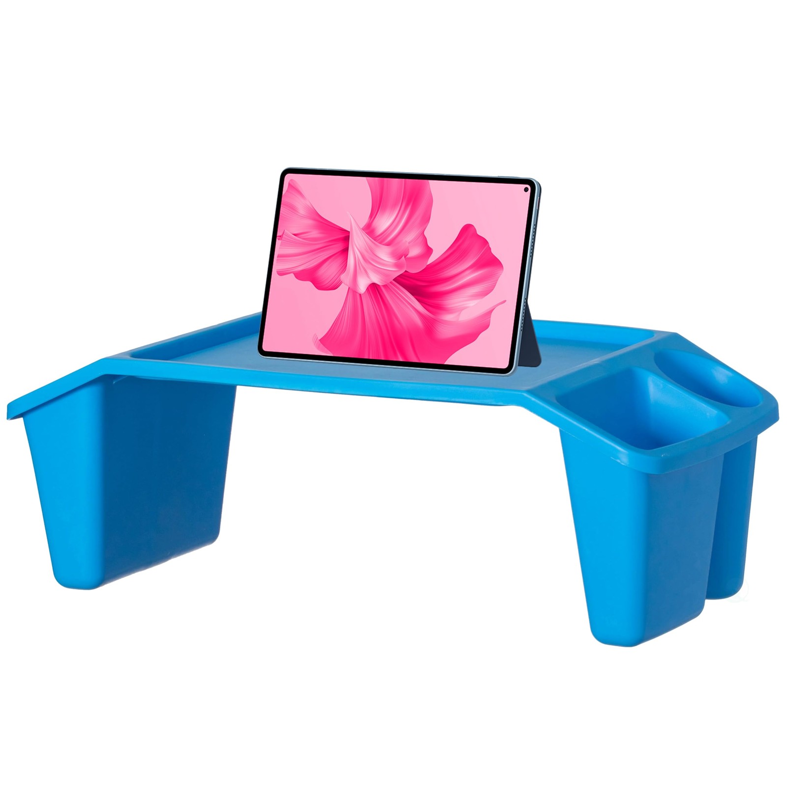 Basicwise Activity Desk Table Built-In Cup Compartments Multipurpose Lap Tray