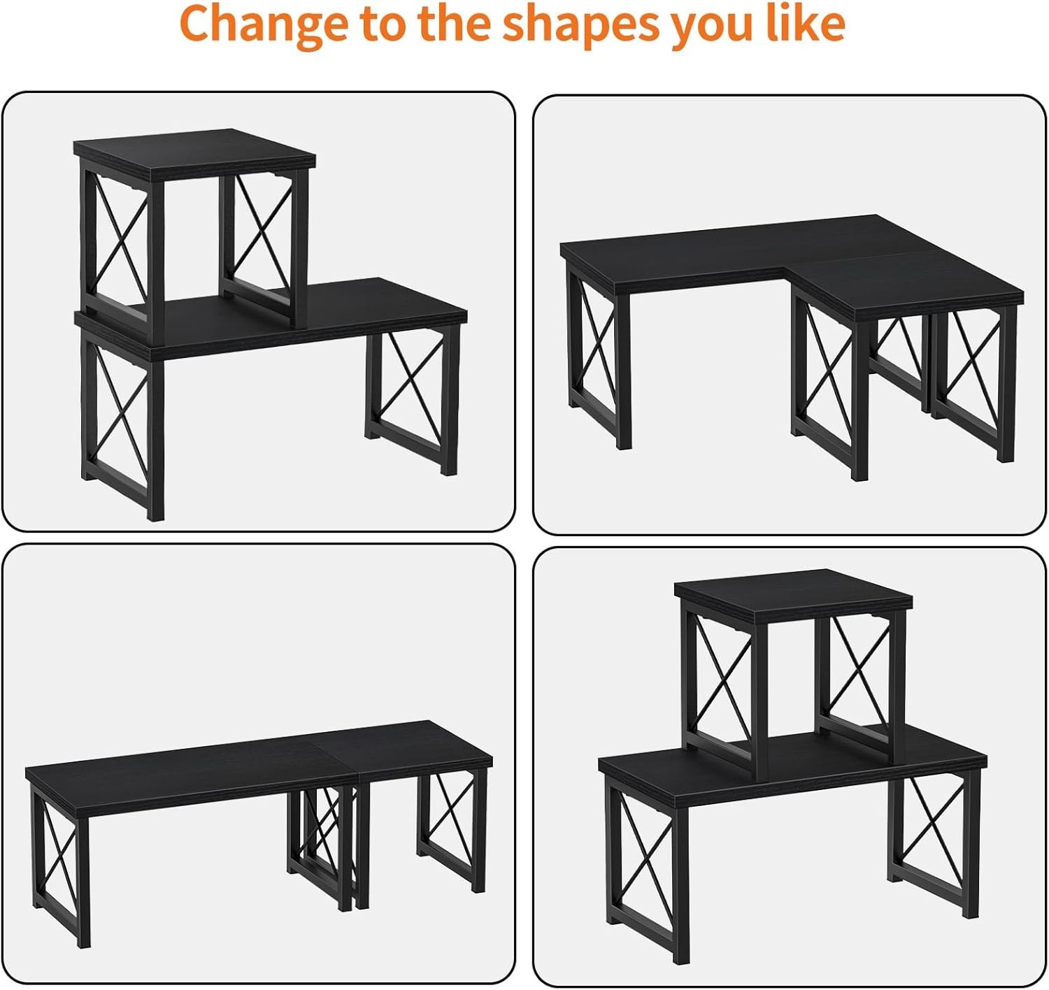 Freestanding Rustic Desk Shelf – Versatile 2 Tier Organizer for All Spaces