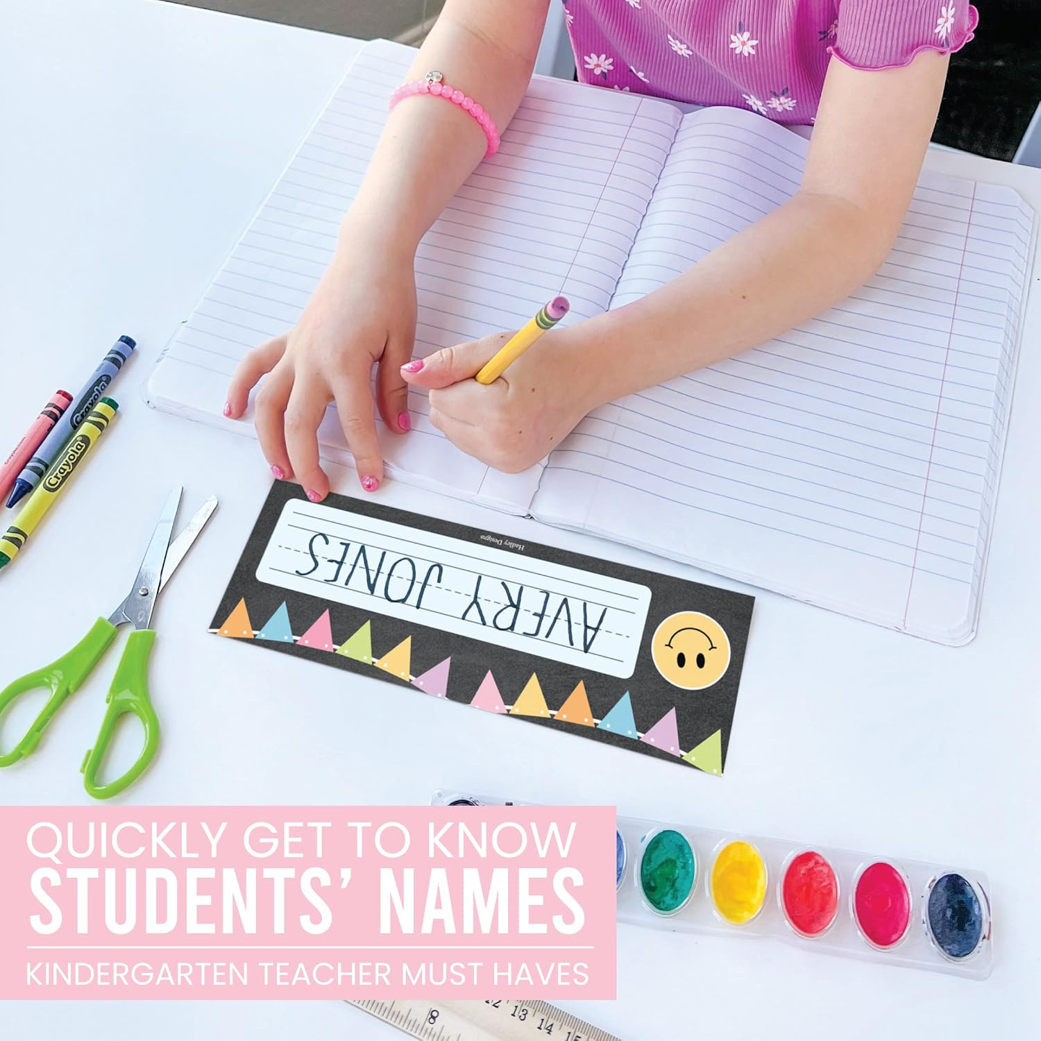 Desk Name Tags for Classroom – 36 Student Desk Name Plates for Classroom Decor,