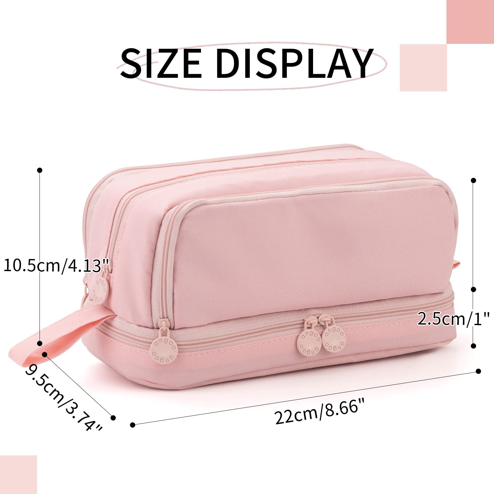 Large Pencil Case 4Compartments MultiSlot Bag School Supplies Organizer For Girl