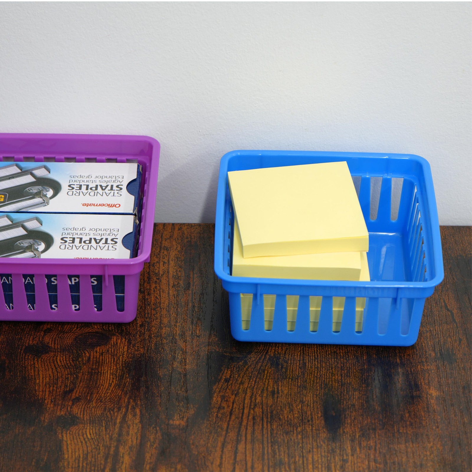 24 Pack Square Small Classroom Storage Baskets Organizer Bins for Desk