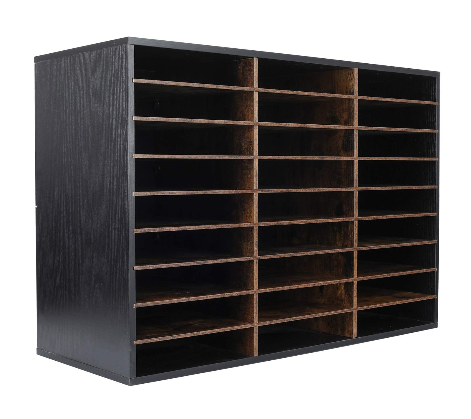 Wood Literature Organizer, 27 Slots Hold 13500 Sheets A4 Papers, Wooden Desk …