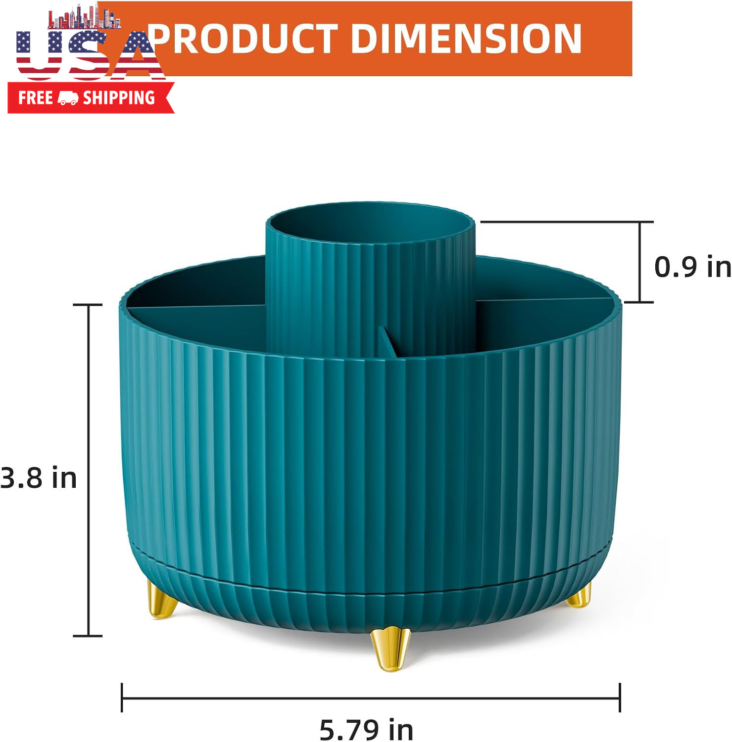 Desk Organizer, 360-Degree Rotating Pen Holder, Desk Organizers and Accessories