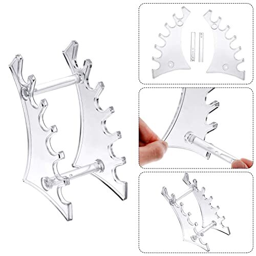 4 Pieces Pen Holder Display Stand Pen Acrylic Stands Clear Pen Rack Organizer