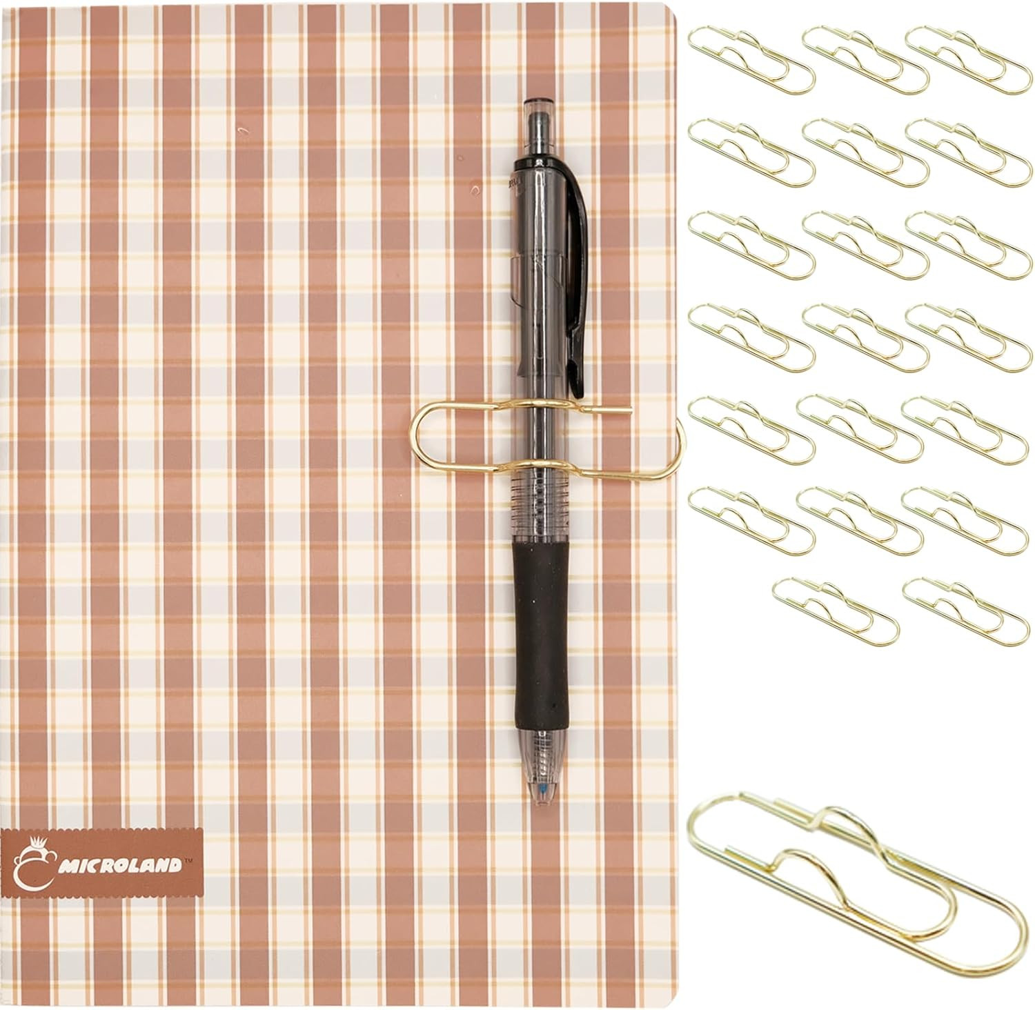 Multifunctional Pen Clips,20Pcs Portable Metal Paper Clips Large Size Office Sch