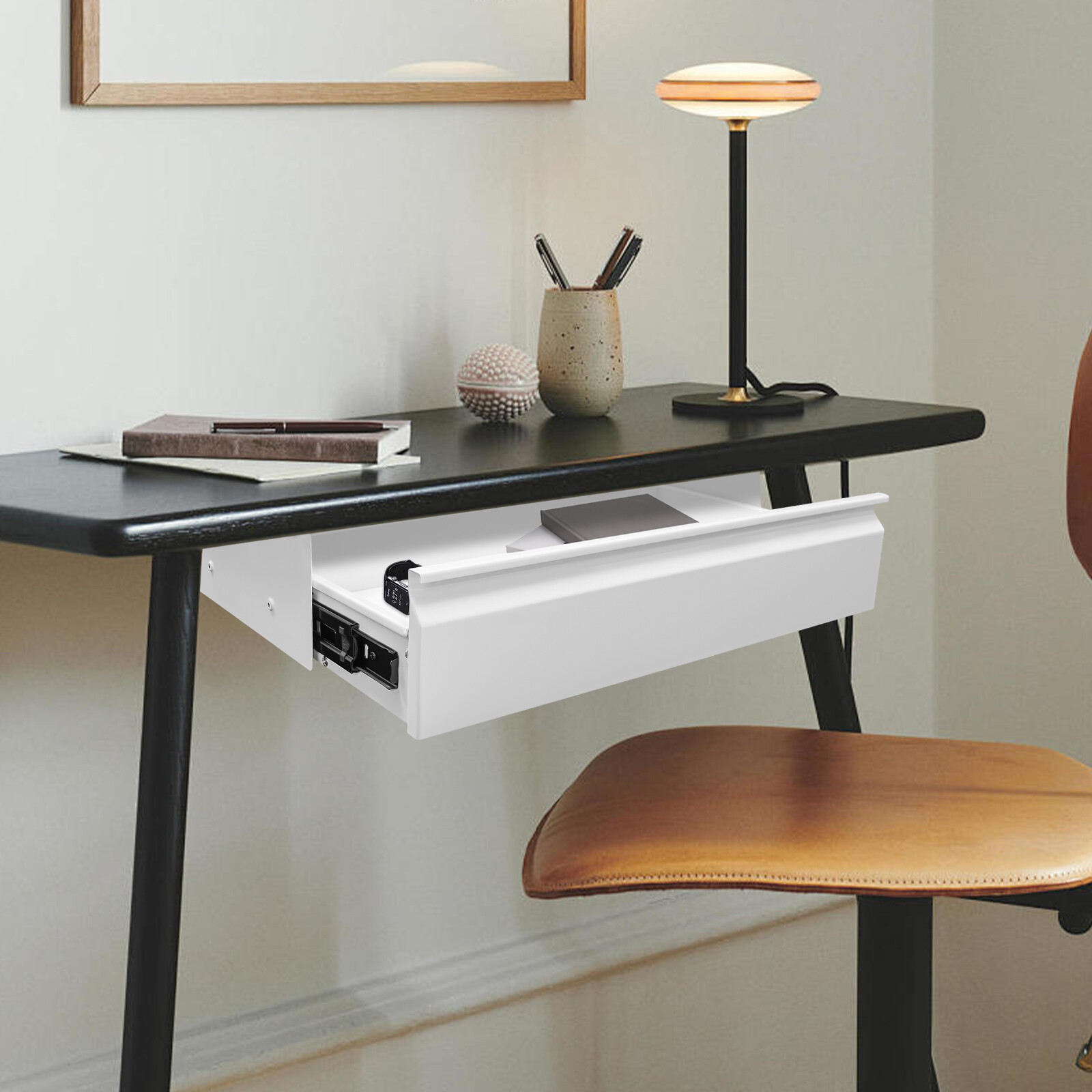 Under Desk Sliding Pull-Out Drawer – Space-Saving Organizer for Workstations