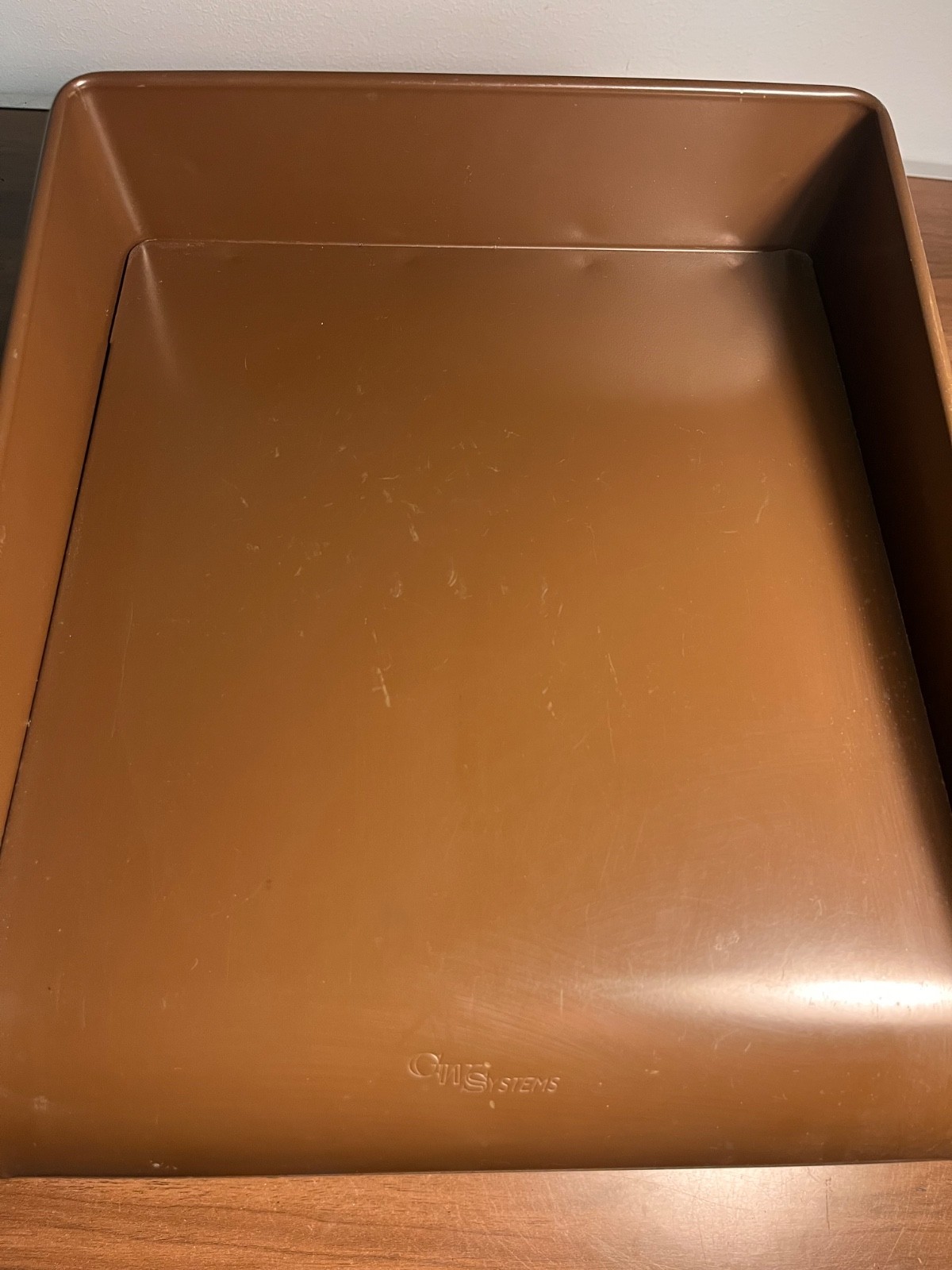 Vintage Globe-Wernicke 2 Tier Metal Paper Tray File Organizer Brown MCM