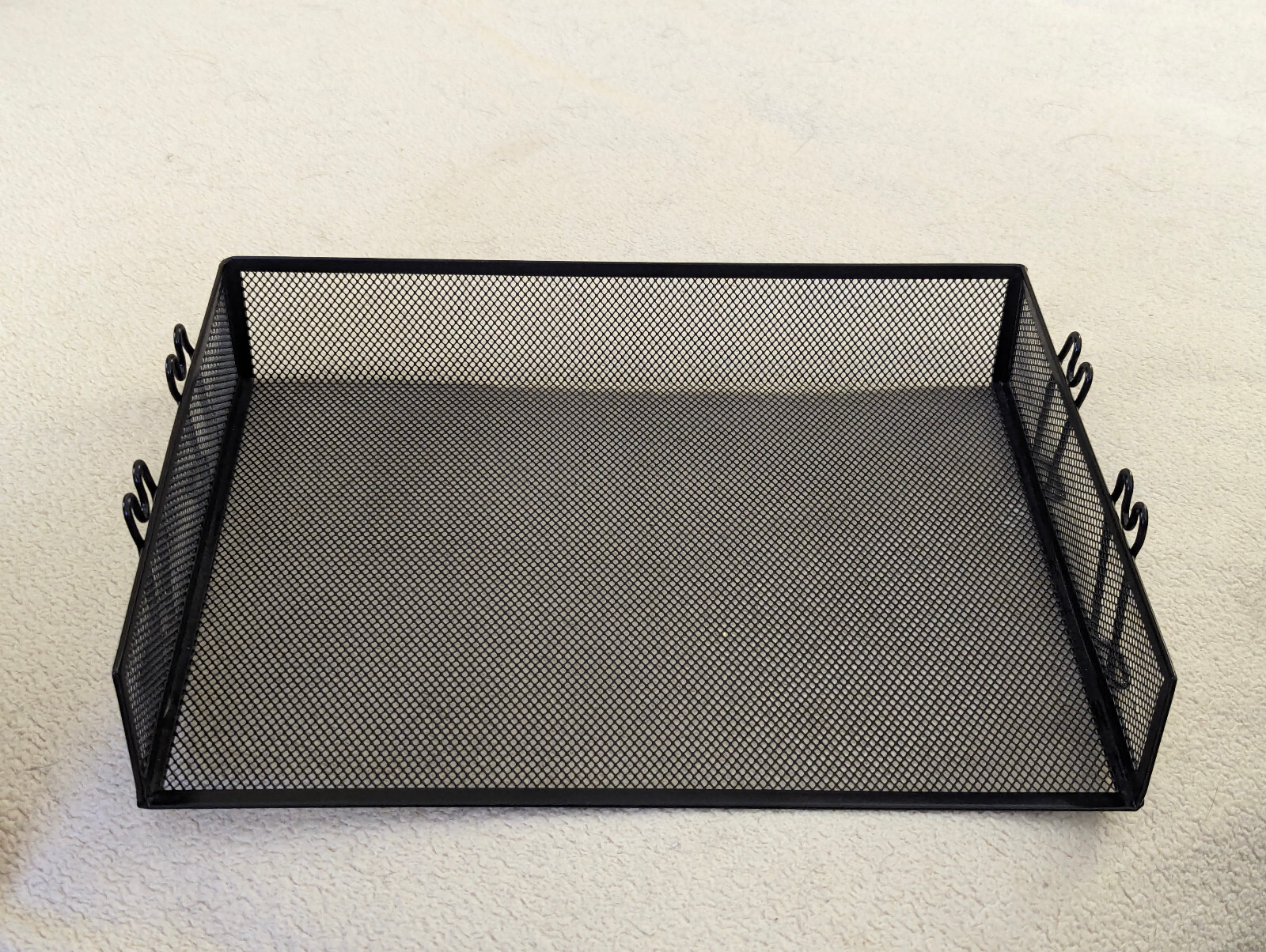 8.5 x 11 inch Black Metal Tray for Hanging File Folders or Paperwork