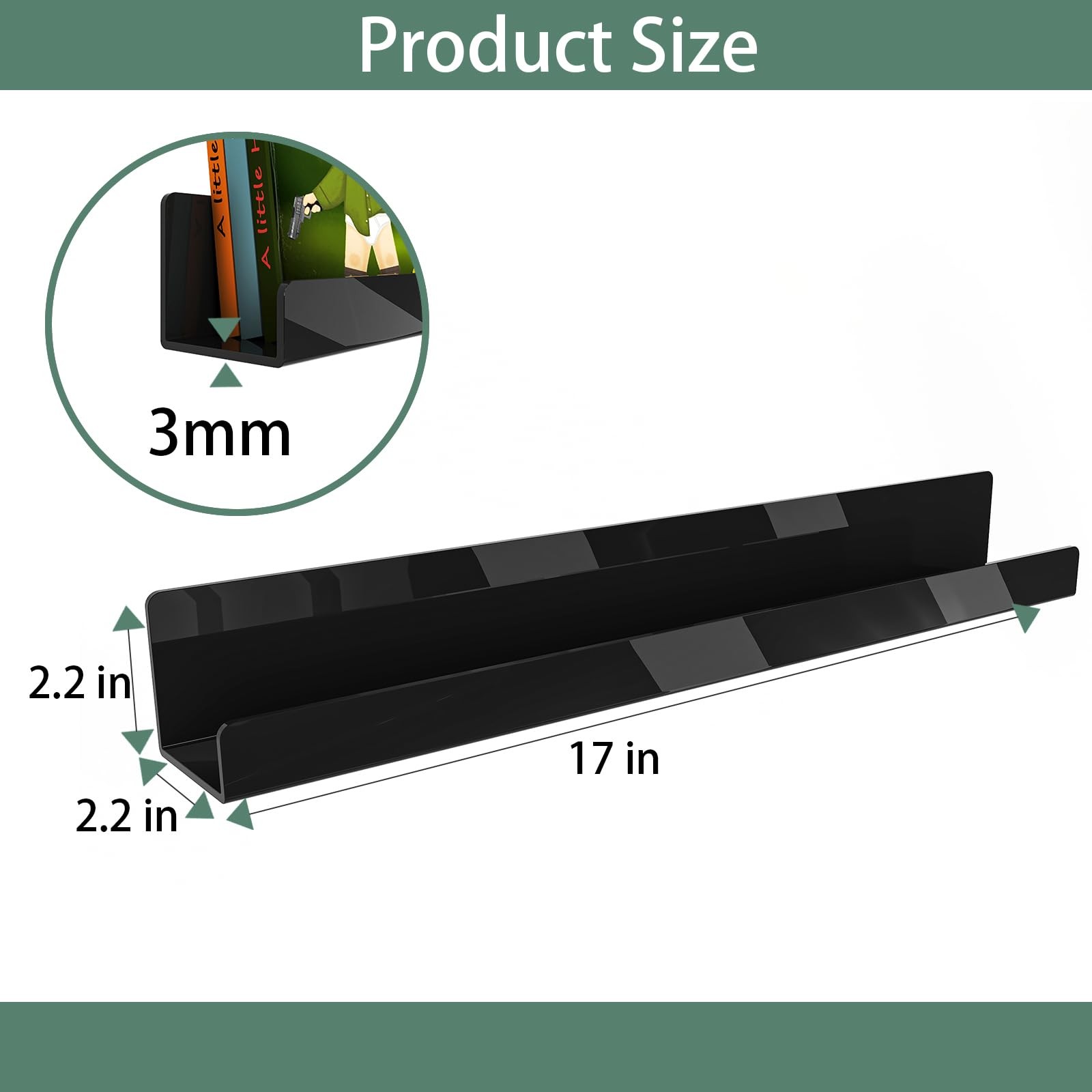 Magnetic Book Shelf for Whiteboard: Acrylic Book Display Shelf with Strong Ad…