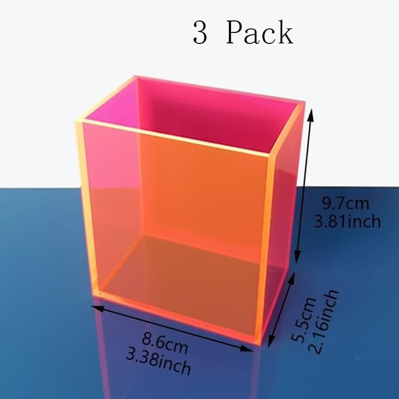 3 Pack Back to School Magnetic Pencil Holder, Non-slip Acrylic Magnetic Dry E…
