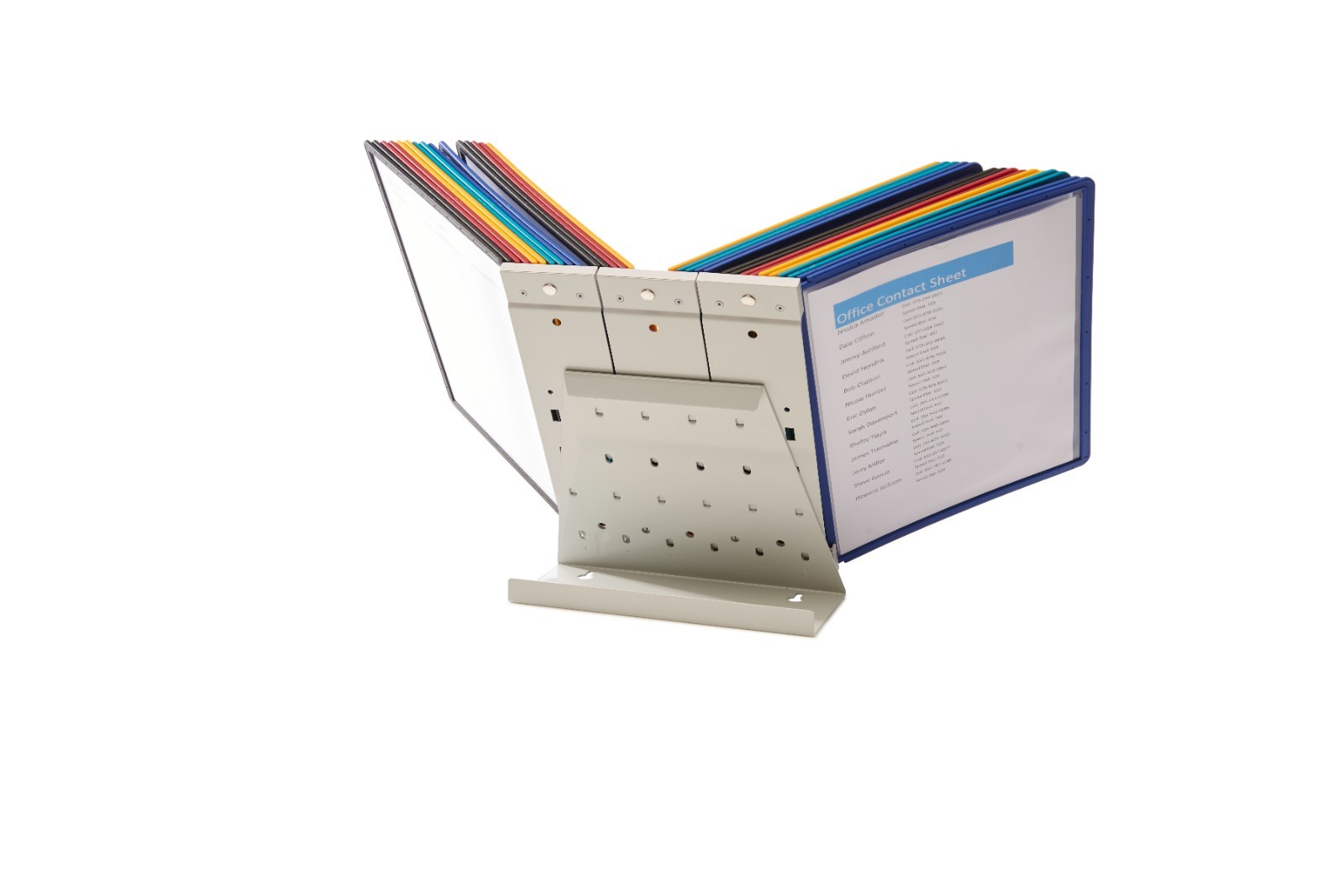 VARIO Desk Reference System 10 Panels Letter Size Assorted Colors Durable