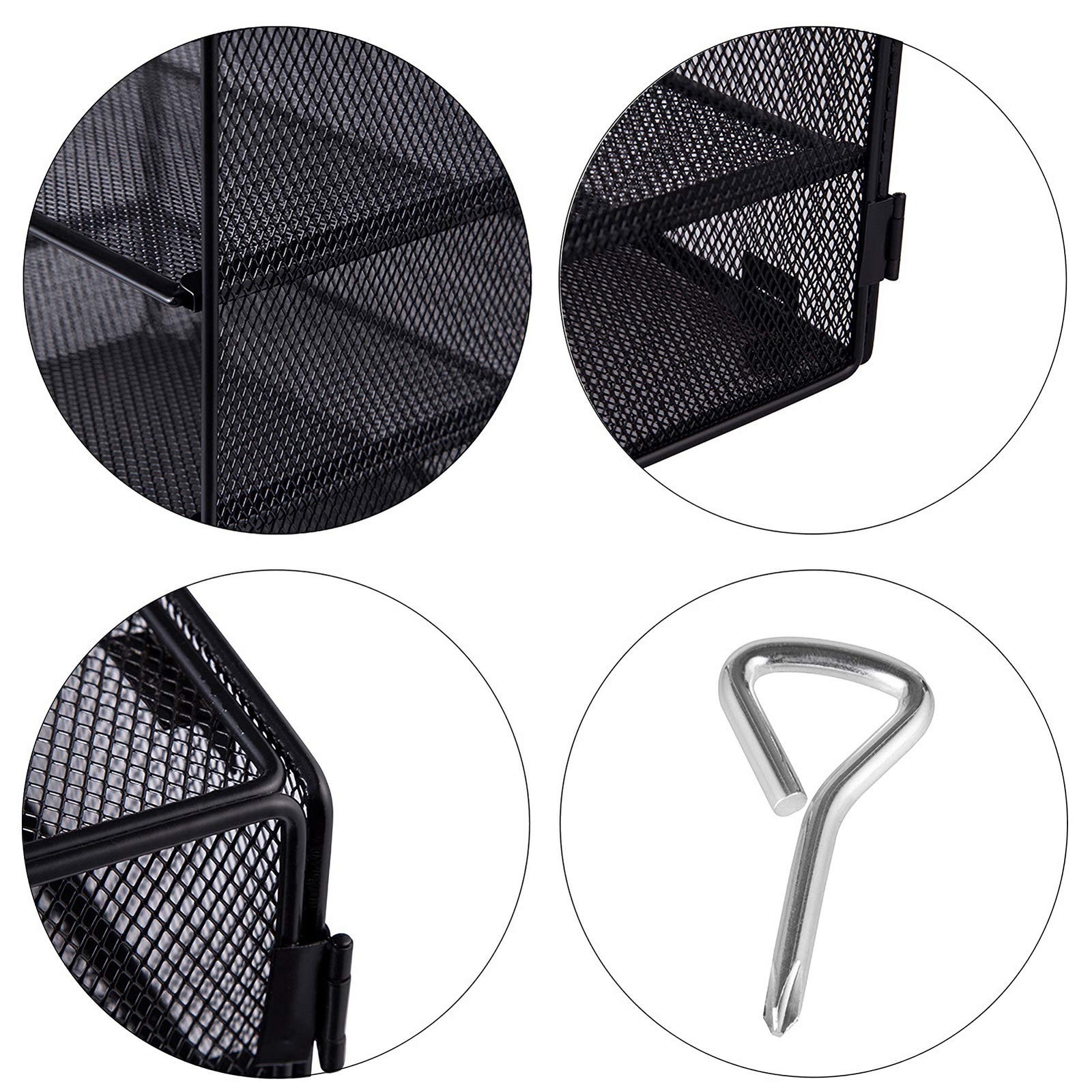 EASEPRES 5 Slot Mesh Desk Organizer Tray, File Paper Letter Folder Holder Des…
