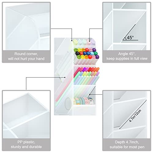 Asten Pen Holder, Pencil Holder for Desk, Pen Organizer for Clear-1 Pack
