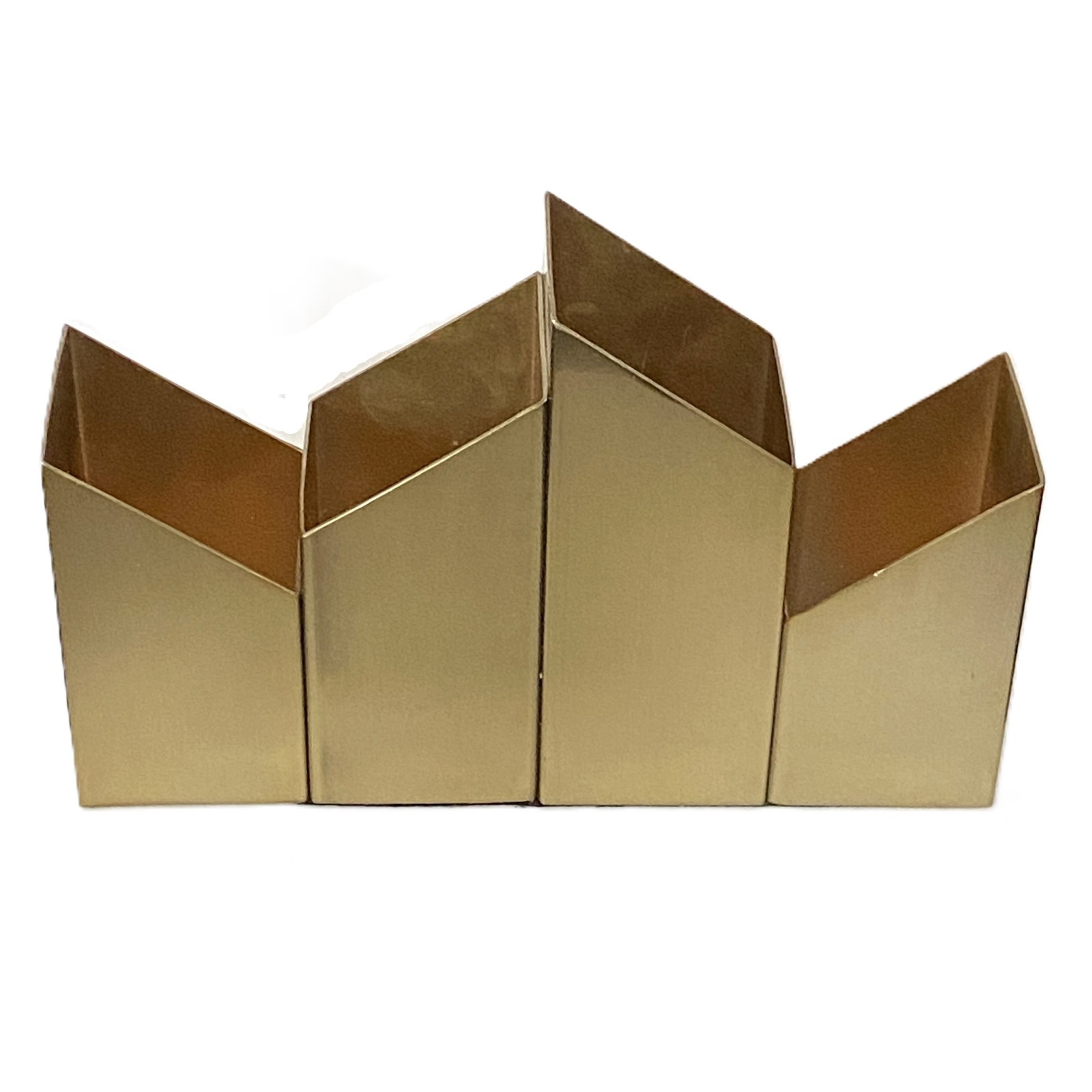 Nate Berkus Asymmetrical Desk Organizer, Brass With Brushed Finish