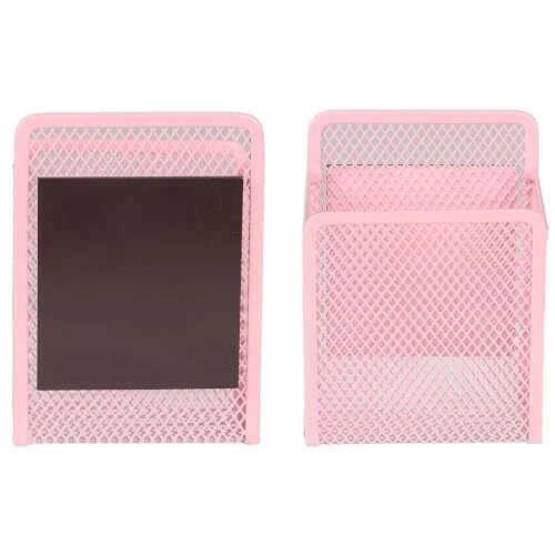 zeyce Magnetic Pencil Holder – Extra Strong Magnets 1 Basket 1 Pack Blush,Mesh
