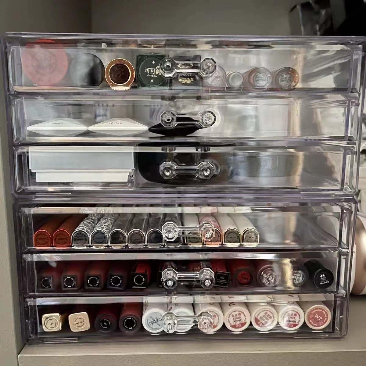 3/5Layer Acrylic Drawer Clear Office Organizer Drawer for Desk, Pencil Holder La