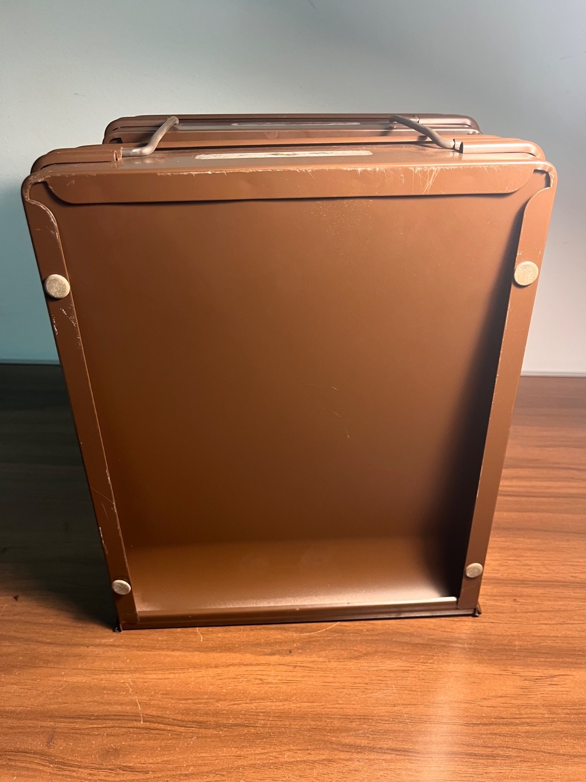 Vintage Globe-Wernicke 2 Tier Metal Paper Tray File Organizer Brown MCM