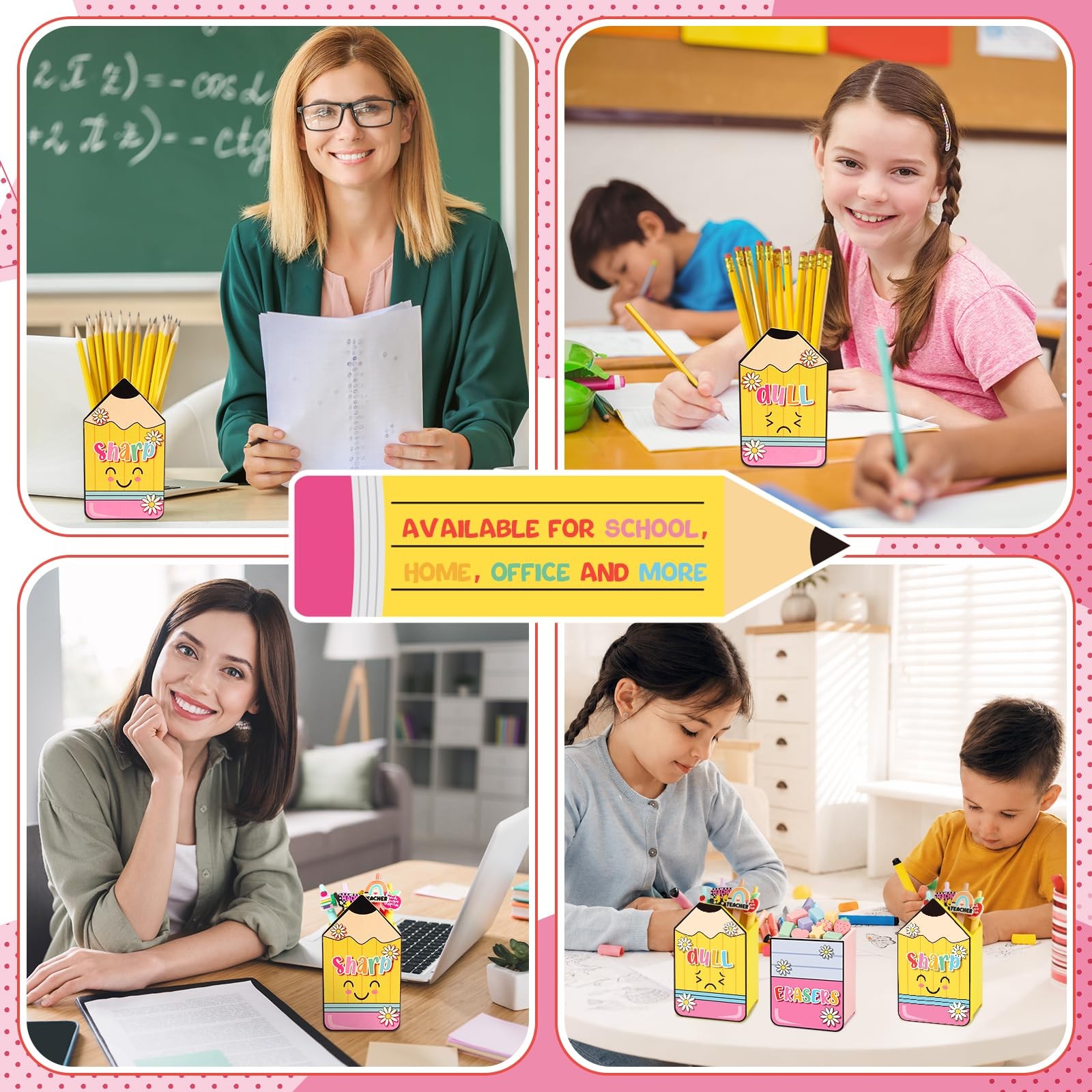 3 Pcs Sharp and Dull Pencil Holder for Classroom Teacher Appreciation Gifts E…