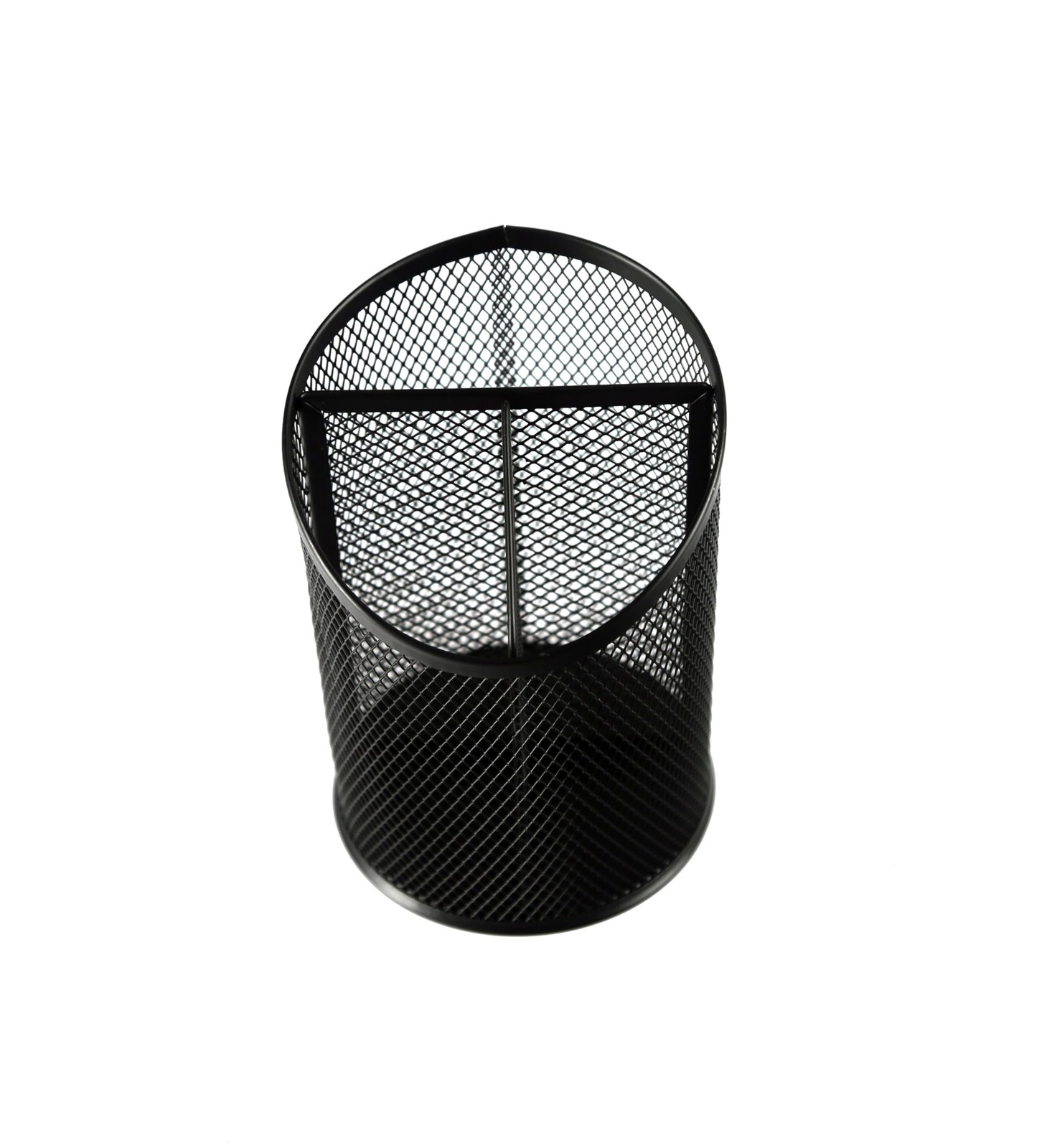 Stylish Metal Mesh Pen and Pencil Holder 3 Compartment Desk Organizer