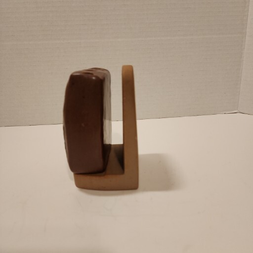Vtg Brown Owl 4″ Stoneware Pen Letter/NotePad/Napkin Holder UCTCI Japan Ceramic