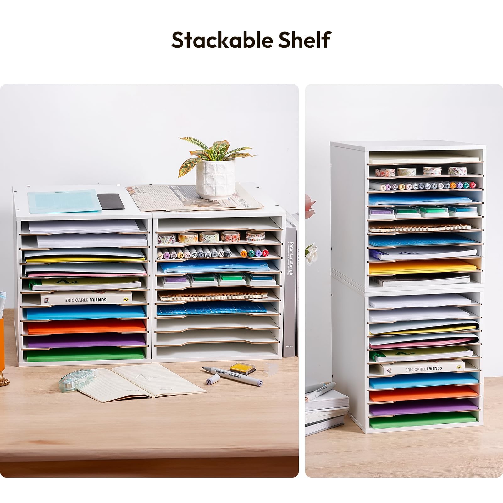 9×12 Construction Organizer, 10-tier Adjustable File Sorter for A4 , 8.5×11 I…