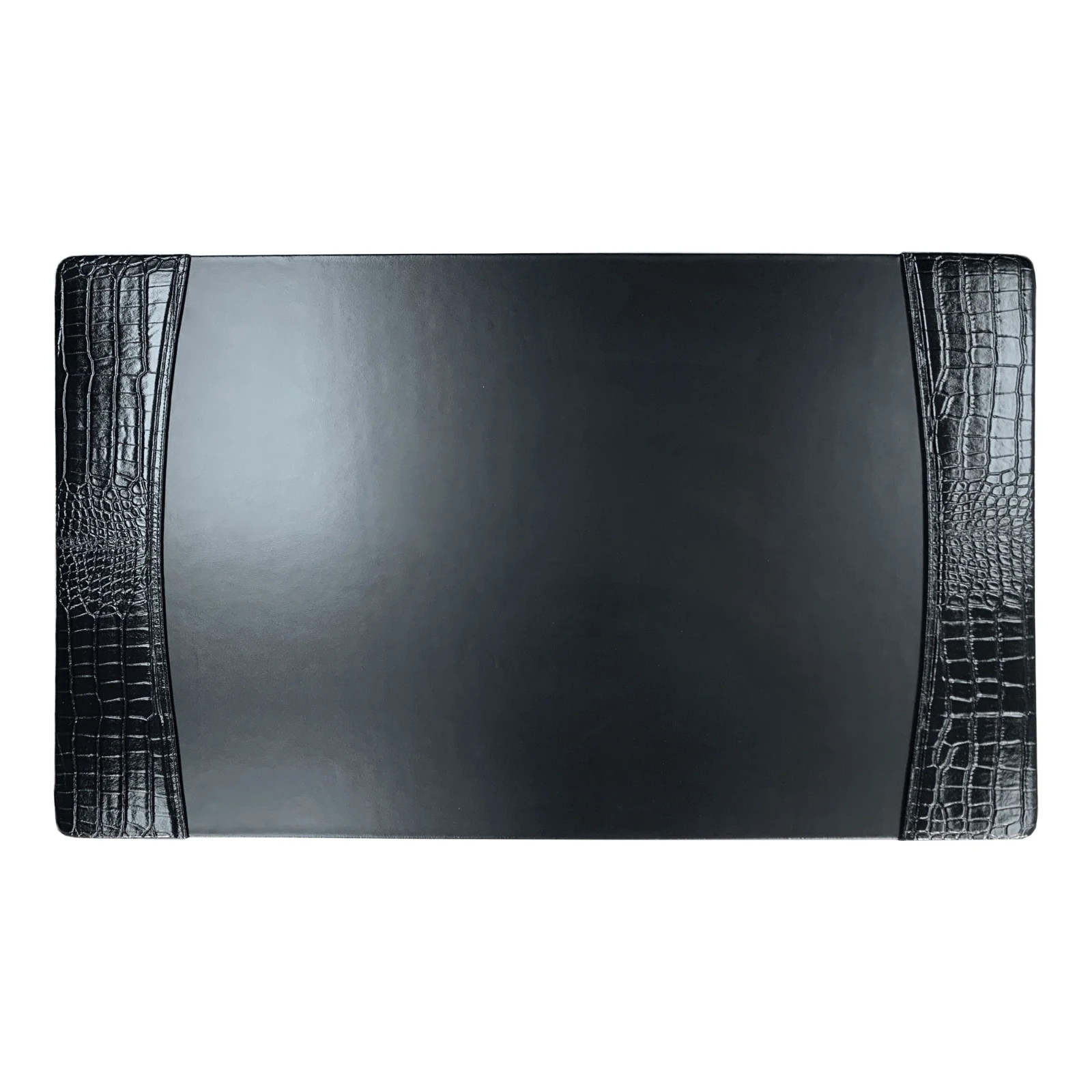Dacasso Protacini Black Crocodile Embossed Italian Leather 34 x 20 Desk Pad