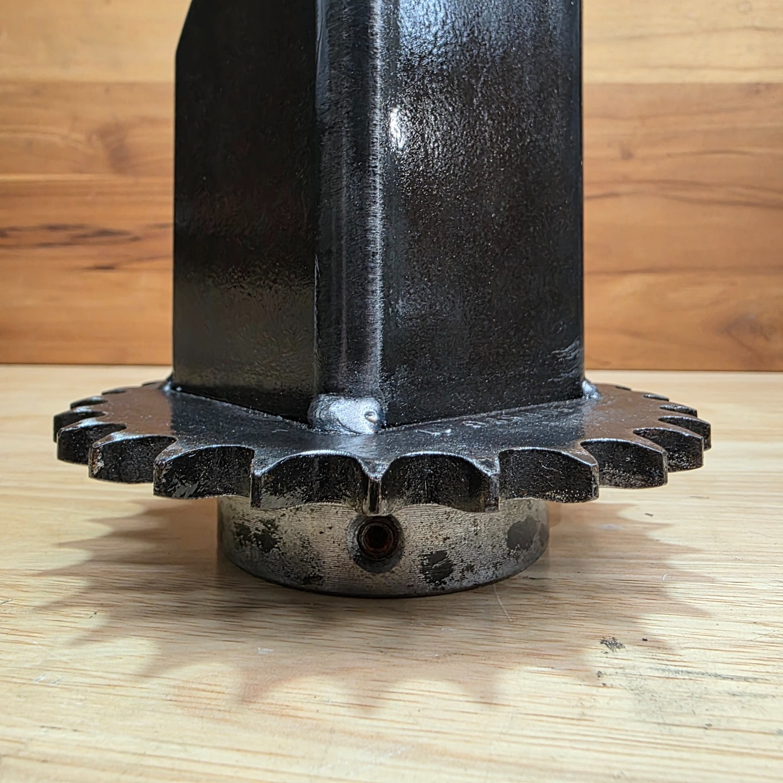 Industrial Steel Desk Organizer | Welded Reclaimed Gear Pen Holder
