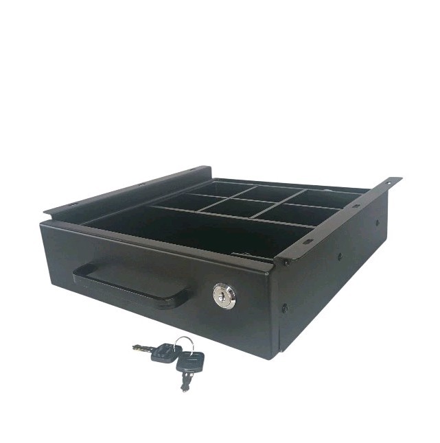 Under Desk Drawer Slide-Out – Lockable Metal Storage Drawer With Organizer Box