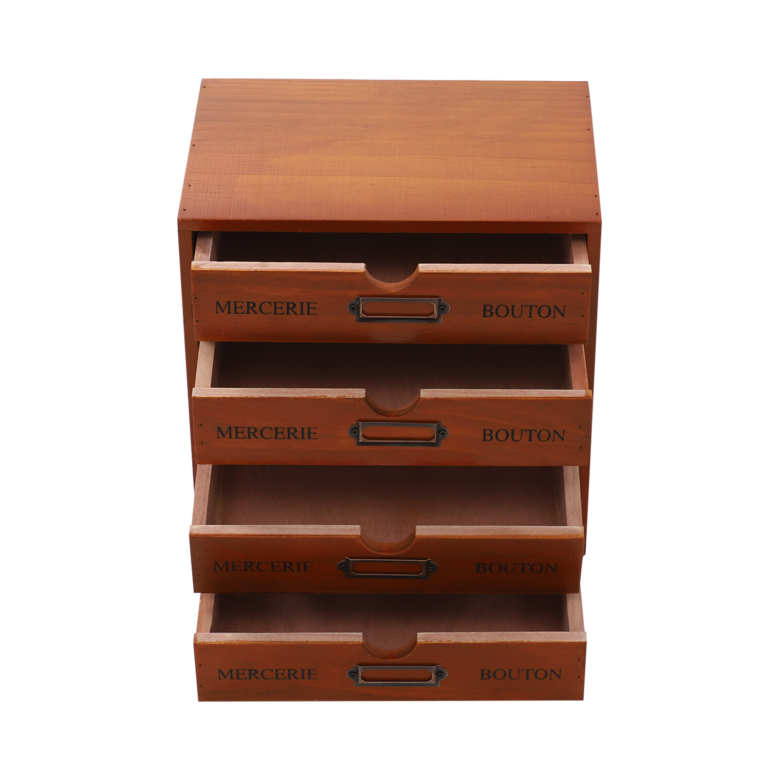 Desk Organizer with 4 Drawers, Vintage Wooden Storage Box Drawer Organizer NEW