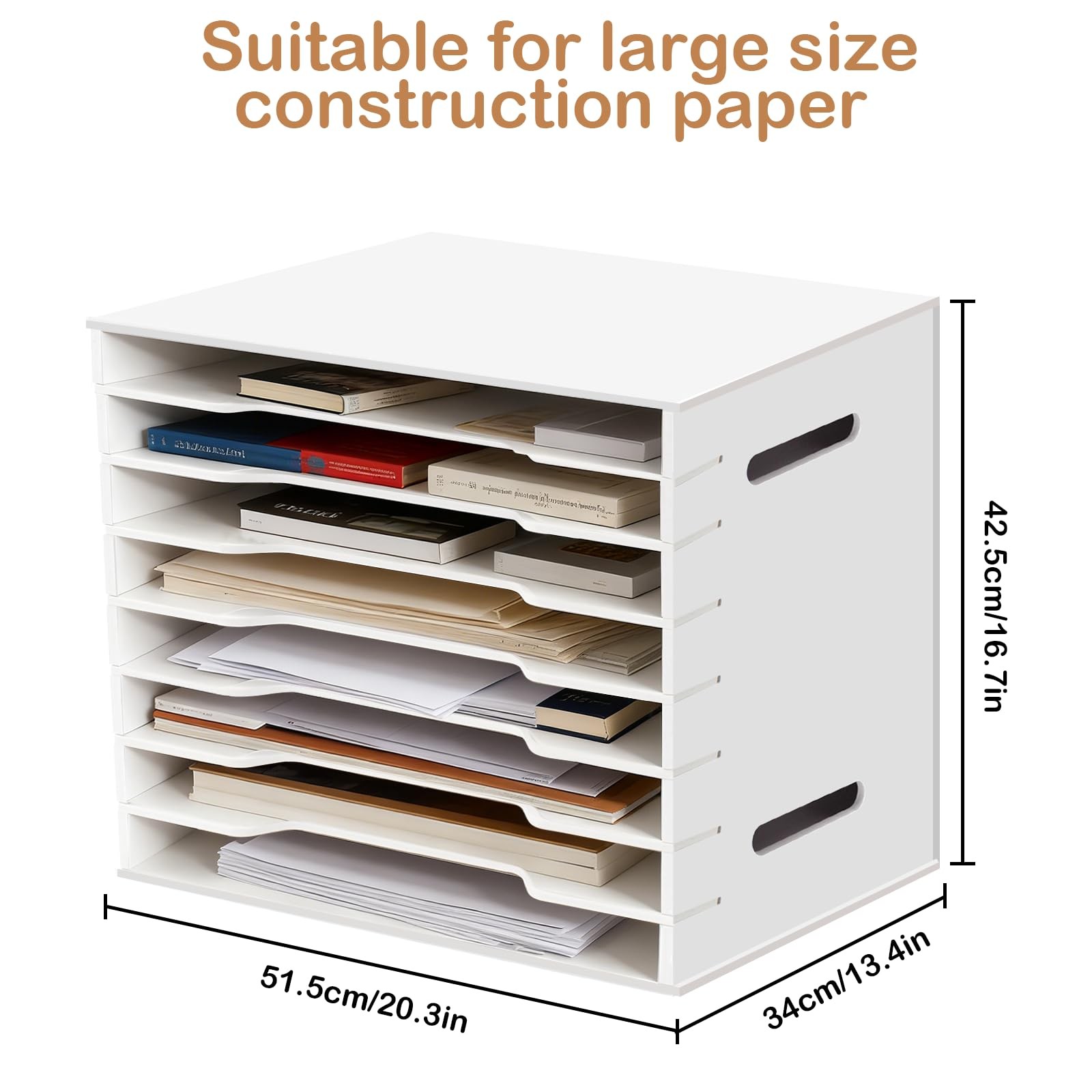 16″x20″ Paper Organizer Storage for Desk, 8 Tier Construction File Organizer …
