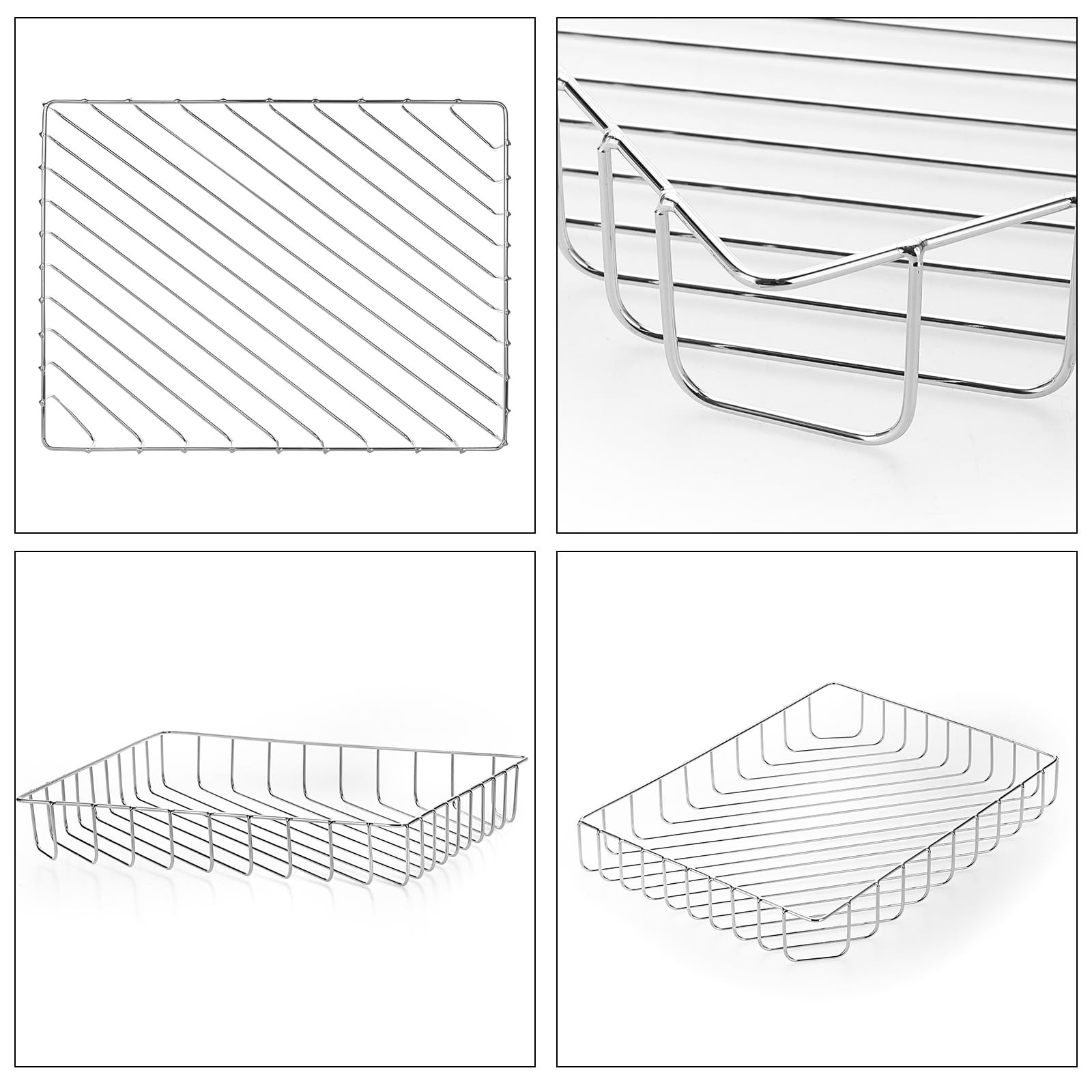 A4 File Tray Wire Desk Organizer Elegant Letter Size Documents Storage Silver