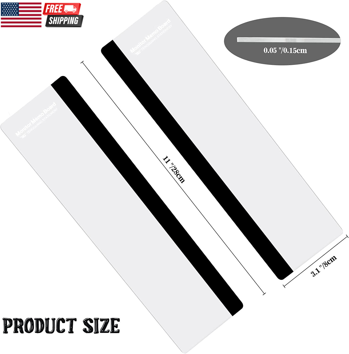 Office Desk Accessories 2Pcs Computer Monitor Memo Board Message Board Supplies