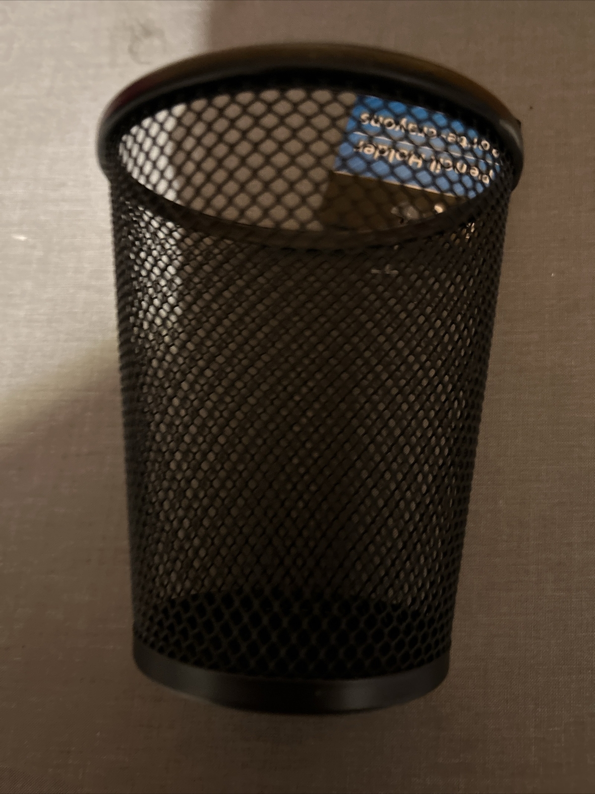 Pen Pencil Holder for Desk, 4 Pack Pencil Cup for Pen, Mesh Metal Black