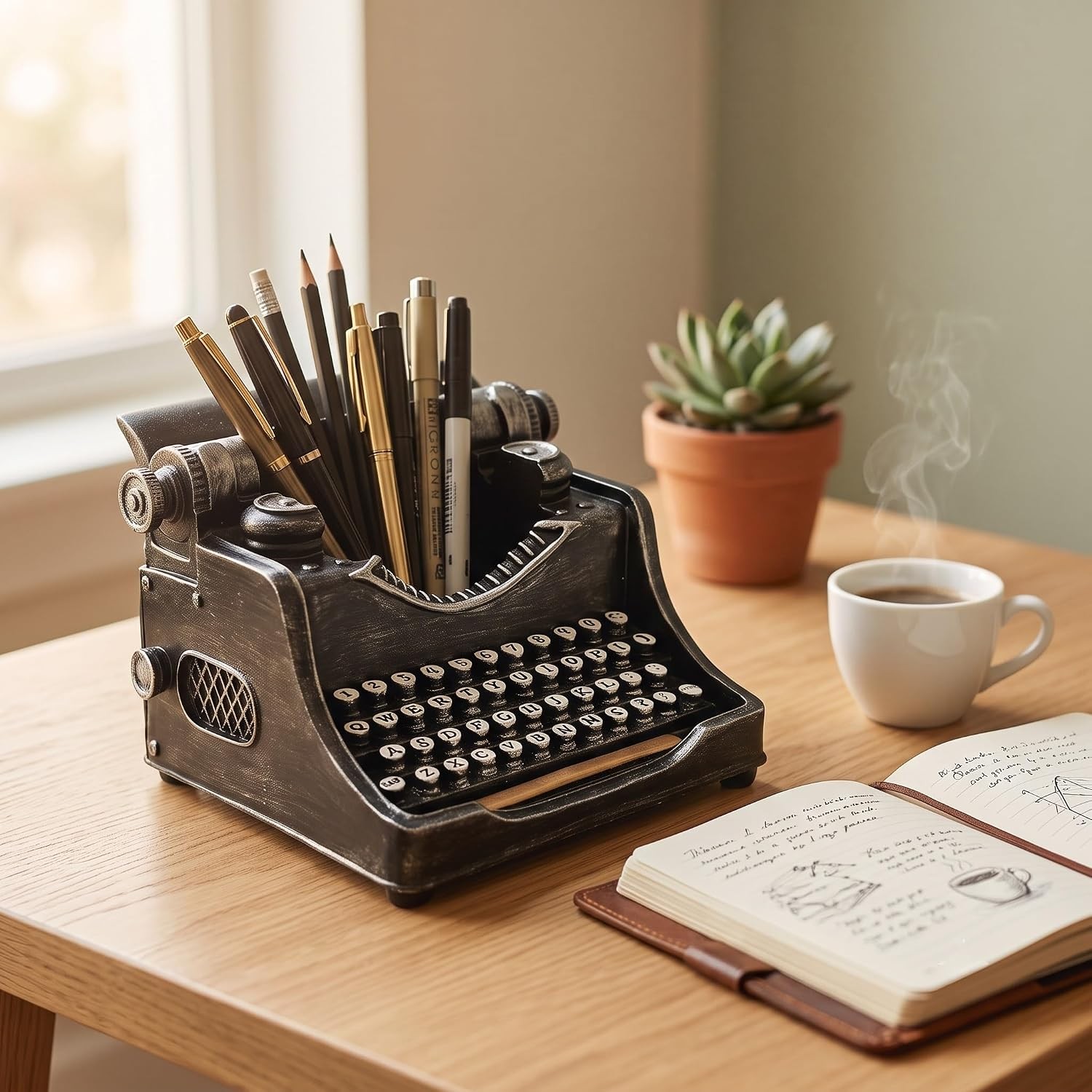 Retro/Shabby Chic/Vintage Typewriter Pencil Holder for Desk/Desk Organizer fo…