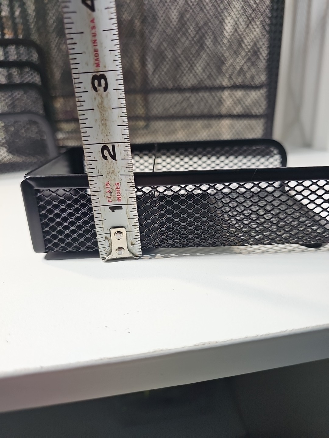 4 Piece Mesh Desk Organizer Set Pen Holder Metal Cup Paper Clip Storage