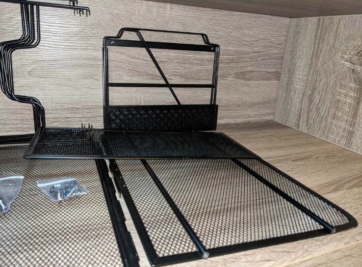 Simple Trending 2-Tray Mesh Desk File Organizer with Drawer Organizer and 6 Remo