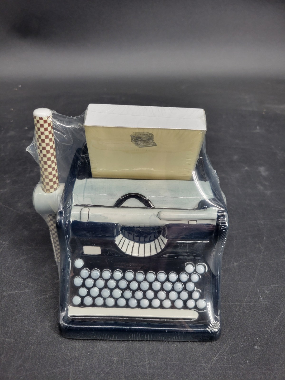 Vintage 2005 Typewriter Shape Ceramic Gift Set by Tri-Coastal Design -New In Box